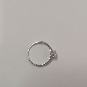 Elegant Silver Banded Women's Moissanite Diamond Ring